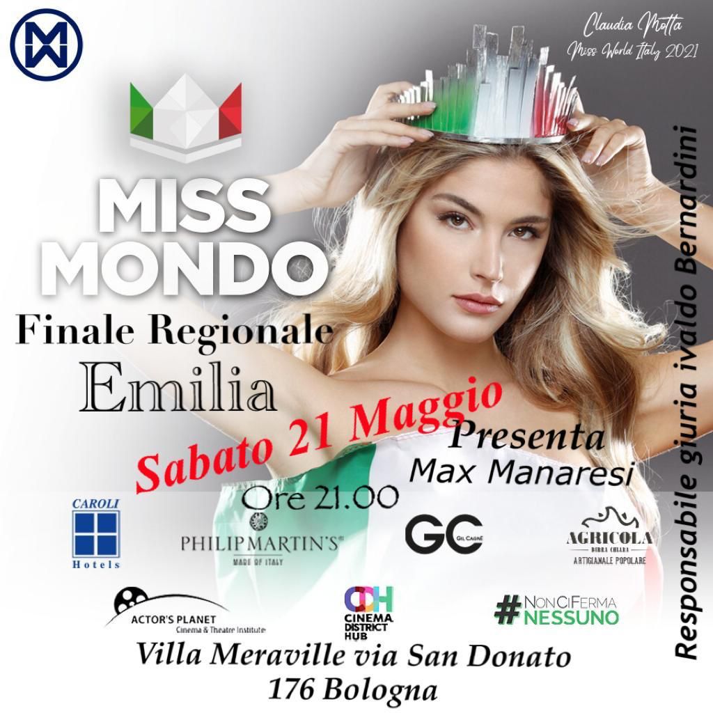 Scopri di più sull'articolo MISS MONDO FINALE REGIONALE EMILIA